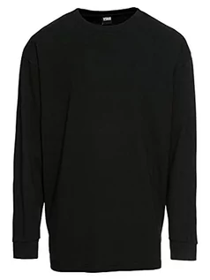 Koszulki męskie - Urban Classics Męska koszulka z długim rękawem Boxy Heavy Longsleeve, czarny (Black 00007), XXL - grafika 1