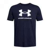 Koszulki sportowe męskie - Męski t-shirt z nadrukiem Under Armour UA Sportstyle Logo Update SS - granatowy - UNDER ARMOUR - miniaturka - grafika 1