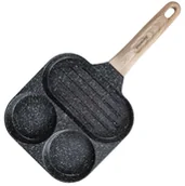 Patelnie - Czarna patelnia do smażenia jajek S7-B88 - miniaturka - grafika 1