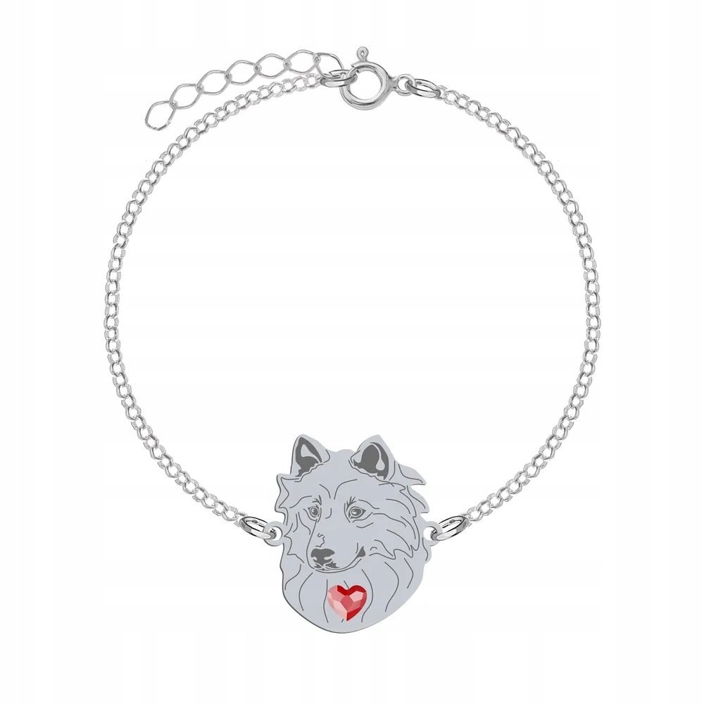 Bransoletka Srebrna z psem Thai Bangkaew Dog 925 Łańcuszek GRAWER GRATIS