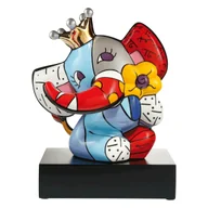 Figurki dekoracyjne - Figurka Spring Elephant słoń w koronie kolorowy 33 cm - Romero Britto - miniaturka - grafika 1