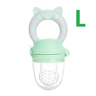 Gryzak smoczek do podawania pokarmu na owoce i warzywa BLW MIĘTOWA ŚWINKA L - Gryzaki dla dzieci - miniaturka - grafika 1