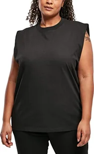 Urban Classics Women's Ladies Organic Heavy Padded Shoulder Tank Top t-shirt, czarny, 4XL - Koszulki i topy damskie - miniaturka - grafika 1