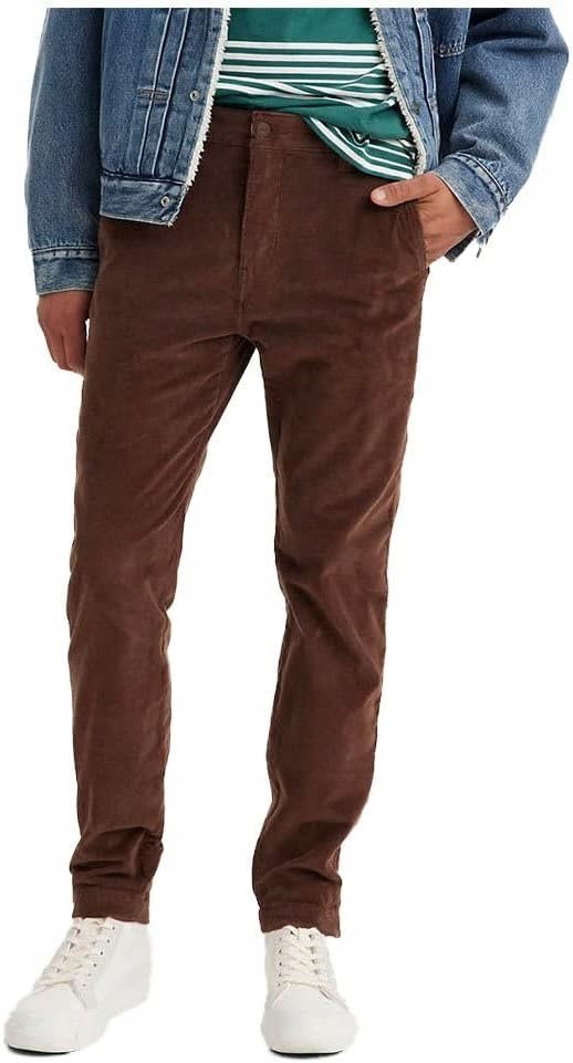 LEVI'S CASUAL SPODNIE MĘSKIE PROSTE BRĄZOWE 29/32 XTA