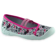 Buty dla dziewczynek - Dziewczęce kapcie do szkoły Befado 116Y323 Blanca Szare - miniaturka - grafika 1