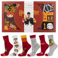 Ozdoby bożonarodzeniowe - Gift Box prezentowy Harry Potter zestaw 6x skarpetek damskich -35–40 - miniaturka - grafika 1