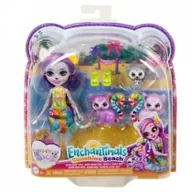 Lalki dla dziewczynek - Barbie Enchantimals. Rodzina lemurów HRX86 Mattel - miniaturka - grafika 1