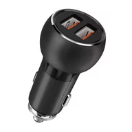 Ładowarki samochodowe - Ładowarka samochodowa LDNIO C503Q 2USB + Kabel MicroUSB - miniaturka - grafika 1