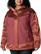 Kurtki i kamizelki sportowe damskie - Kurtka ocieplana damska Columbia Point Park Insulated Jacket - faded peach sheen/beetroot - miniaturka - grafika 1