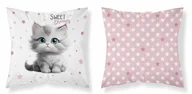 Pościel dla dzieci - Poszewka dziecięca bawełniana 40x40 psba 0043a kotek - miniaturka - grafika 1