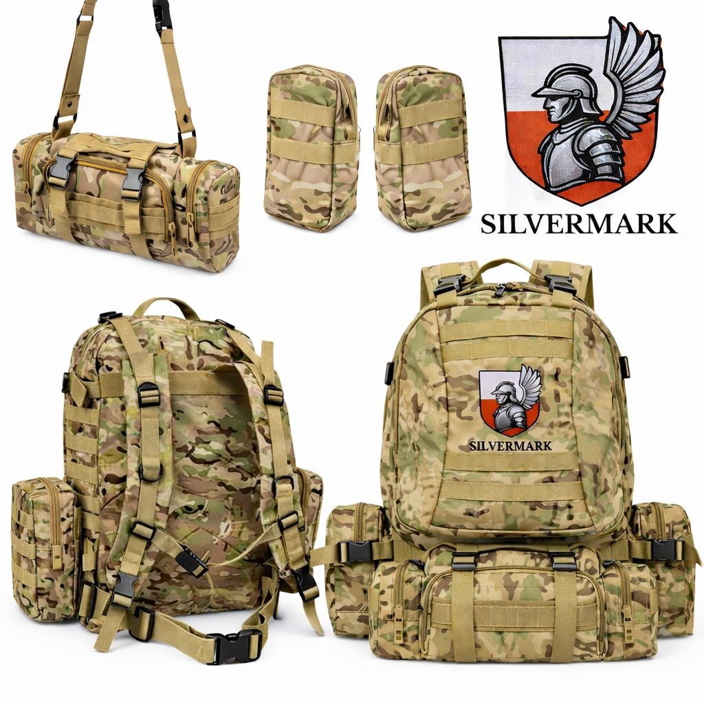 Plecak militarny taktyczny wojskowy turystyczny moro 50L survival szkolny