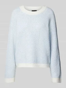 Sweter z dzianiny o kroju regular fit z dodatkiem wełny model ‘OLENA’ - Swetry damskie - miniaturka - grafika 1
