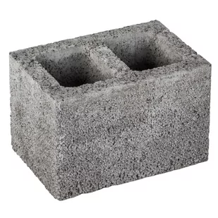 Pustak kominowo wentylacyjny, betonowo keramzytowy Techniko, wym. 36x26x24 cm, dwukanałowy - Kominy i akcesoria - miniaturka - grafika 1