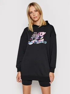 New Balance Bluza Athletics Erin Loree Hoodie WD11506 Czarny Oversize - Bluzy damskie - miniaturka - grafika 1