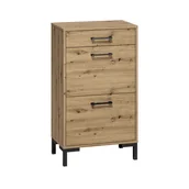 Meble do przedpokoju - Szafka na buty NEVIO 02 dąb artisan/czarny - miniaturka - grafika 1