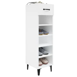 Lumarko Szafka na buty, biała, 30x35x105 cm, materiał drewnopochodny - Szafki na buty - miniaturka - grafika 7