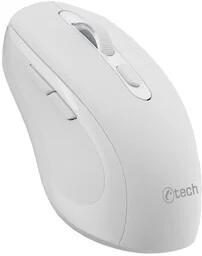 C-TECH WLM-12 Dual mode, bezprzewodowa, BT5.0 + 2,4GHz, 1600DPI, 6 tlačítek, USB nano receiver, biała - Myszki - miniaturka - grafika 1