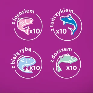WHISKAS Adult saszetki 40 x 85 g Rybne Przysmaki - mokra karma dla dorosłego kota, w galaretce + WHISKAS Adult saszetki 40 x 85 g Klasyczne Posiłki - Mokra karma dla kotów - miniaturka - grafika 8