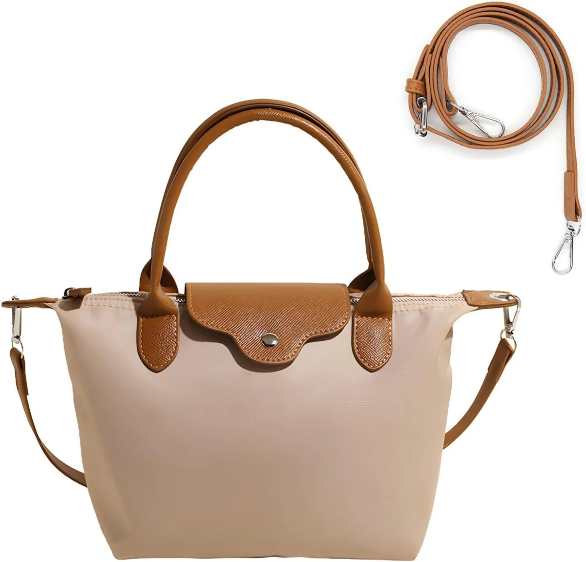 TOREBKA DAMSKA NA RAMIĘ CROSSBODY NYLONOWA MAŁA WODOODPORNA JEDNOKOLOROWA