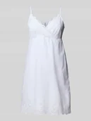 Sukienki - Sukienka mini lekko rozkloszowana z ażurową koronką model ‘LOU LIFE’ - miniaturka - grafika 1