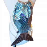Plecaki worki - WOREK TORBA PLECAK SZKOLNY MERMAID SYRENKA RYBA 3D - miniaturka - grafika 1