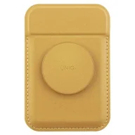 Portfele - Portfel magnetyczny UNIQ Flixa MagSafe z podpórką - żółty - miniaturka - grafika 1