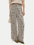 Spodnie damskie - Vero Moda Spodnie palazzo Menny 10282478 Beżowy Wide Leg - miniaturka - grafika 1