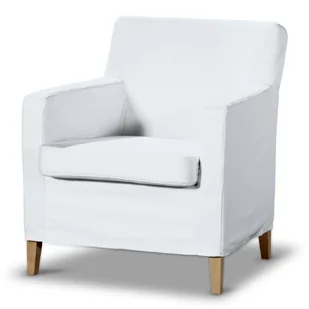 Dekoria pl pl Pokrowiec na fotel Karlstad White biały) 61 x 56 x 80 cm Cotton Panama 621-702-34 - Pokrowce na meble - miniaturka - grafika 1