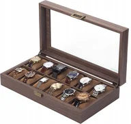 Biżuteria - akcesoria - PUDEŁKO ETUI ORGANIZER SZKATUŁKA ZEGARKI 12szt G15 - miniaturka - grafika 1