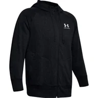Bluzy sportowe męskie - Bluza męska Under Armour  SPECKLED FLEECE FZ HOODIE-BLK M - miniaturka - grafika 1