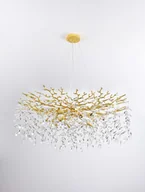 Lampy sufitowe - Okazała lampa wisząca z kryształami MD4115-13IGN-II z serii CINDY - miniaturka - grafika 1