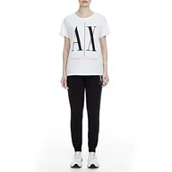 Spodnie damskie - Armani Exchange Damskie spodnie sportowe Icon Project, czarny, XL - miniaturka - grafika 1