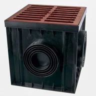 Rynny i akcesoria - Studnia 300 x 300 krata PVC A15 brąz ø75, 90, 110, 125, 140, 160 cm MAXPOL - miniaturka - grafika 1