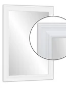 Lustra - STYLOWE DUŻE lustro w BIAŁEJ OZDOBNEJ RETRO ramie 60x60cm PREMIUM - miniaturka - grafika 1