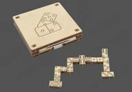Gry planszowe - Ateneum Drewniana gra podróżna 3D Domino - miniaturka - grafika 1