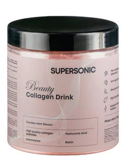 Supersonic Collagen Drink Porzeczka - Mięta 185 g - Włosy, skóra, paznokcie - miniaturka - grafika 1