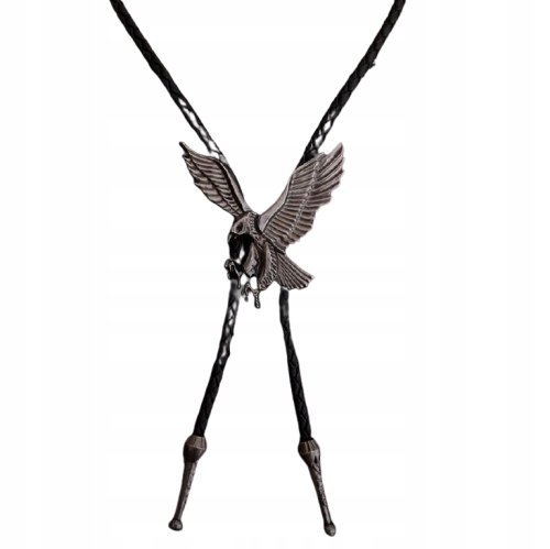 BOLO KRAWAT wisior naszyjnik Kowbojski Western rzemyk ORZEŁ kostium goth