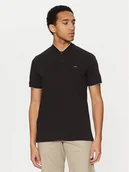 Koszulki męskie - Calvin Klein Polo K10K114139 Czarny Regular Fit - miniaturka - grafika 1