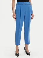 Spodnie damskie - BOSS Spodnie materiałowe Tapiah 50490037 Niebieski Regular Fit - miniaturka - grafika 1