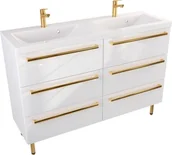 Szafki łazienkowe - Szafka Umywalkowa Stojąca ATHOS 120 cm DUO UZ - miniaturka - grafika 1