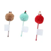 Ozdoby bożonarodzeniowe - Długopis z pomponem i figurką 20 cm mix wzorów - miniaturka - grafika 1