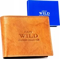 Portfele - Always Wild Duży portfel męski ze skóry naturalnej - Always Wild NoSize - miniaturka - grafika 1