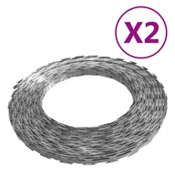 Pozostałe akcesoria do uprawy roślin - vidaXL BTO-22 NATO Drut kolczasty 2 szt. 100 m stal 3057514 - miniaturka - grafika 1