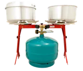 Kuchnia turystyczne i akcesoria - kamai.pl KUCHENKA PODWÓJNA DO PRZYKRĘCENIA NA BUTLĘ DUŻA (AG 204) - miniaturka - grafika 1