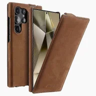 Etui i futerały do telefonów - Samsung Galaxy S25 Ultra Skóra bydlęca PC Odporne na wstrząsy pionowe etui na telefon z klapką Wielobarwny Brown - miniaturka - grafika 1