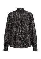 Bluzki damskie - DreiMaster Vintage Bridgeport damska bluzka z długim rękawem, czarny wielokolorowy, XL - miniaturka - grafika 1