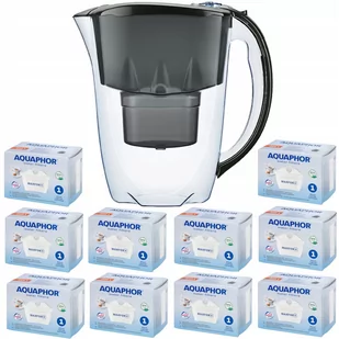 Dzbanek filtrujący Aquaphor Amethyst 2,8 l + 10 wkładów, czarny - Dzbanki filtrujące - miniaturka - grafika 1