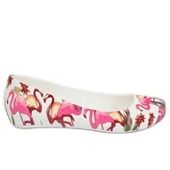 Baleriny - Meliski z flamingami białe CK85 White fioletowe wielokolorowe - ButyModne - miniaturka - grafika 1