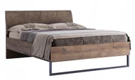 Łóżka - Industrialne łóżko tapicerowane ekoskórą B6-S50 - miniaturka - grafika 1