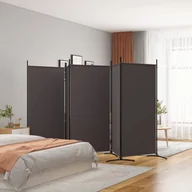 Parawany - Lumarko Parawan 5-panelowy, brązowy, 433x180 cm, tkanina! - miniaturka - grafika 1